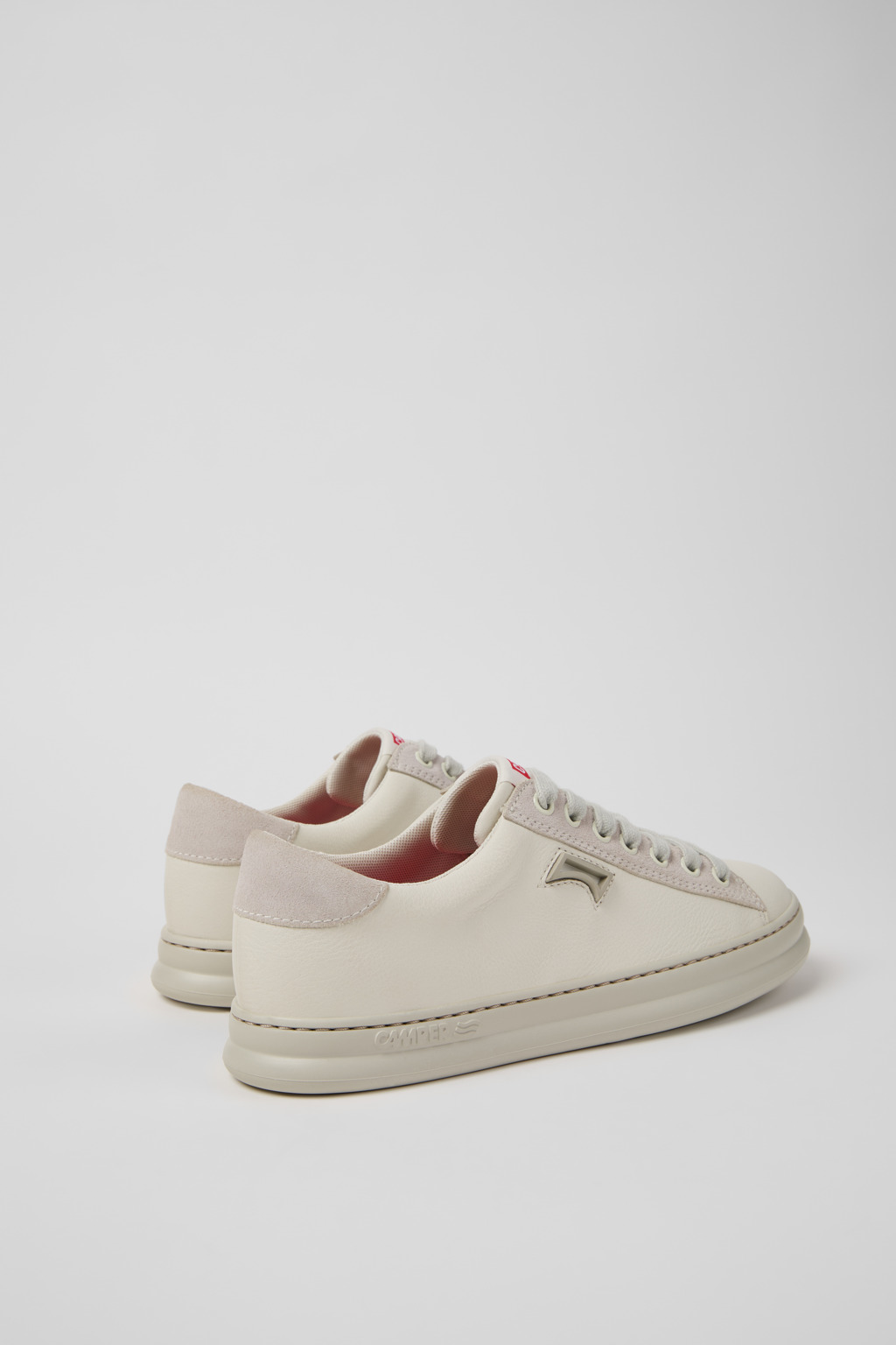Runner White Leather and Nubuck Sneakers for Women. - Image 3