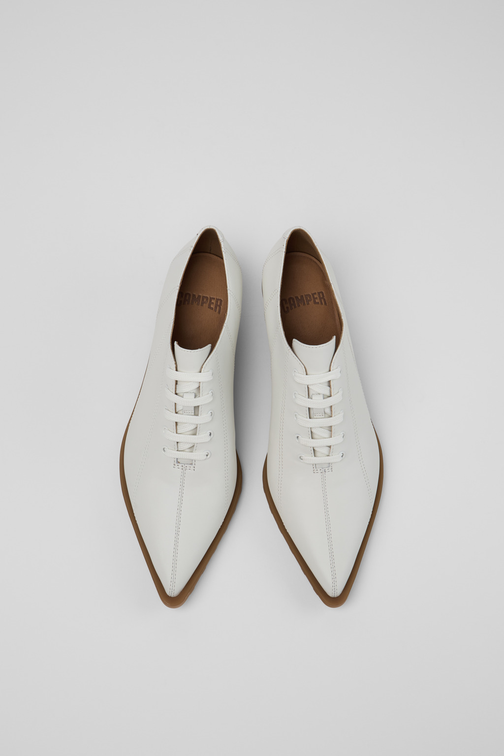 Anita White Leather Shoes for Women. - Image 5