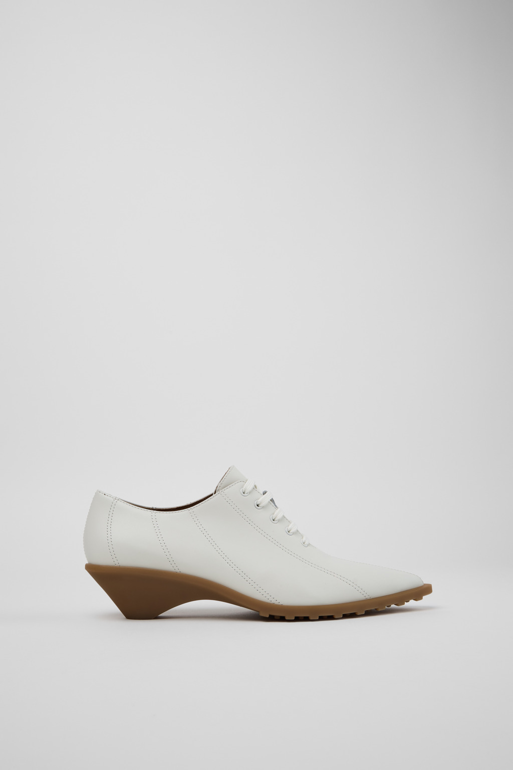 Anita White Leather Shoes for Women. - Image 3