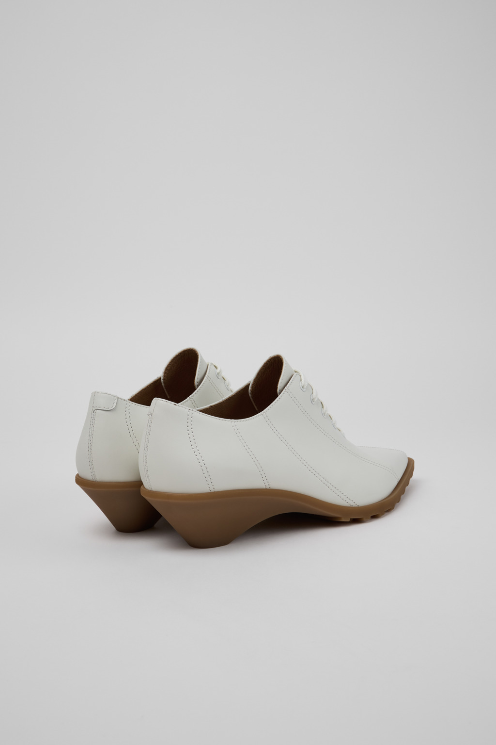 Anita White Leather Shoes for Women. - Image 4