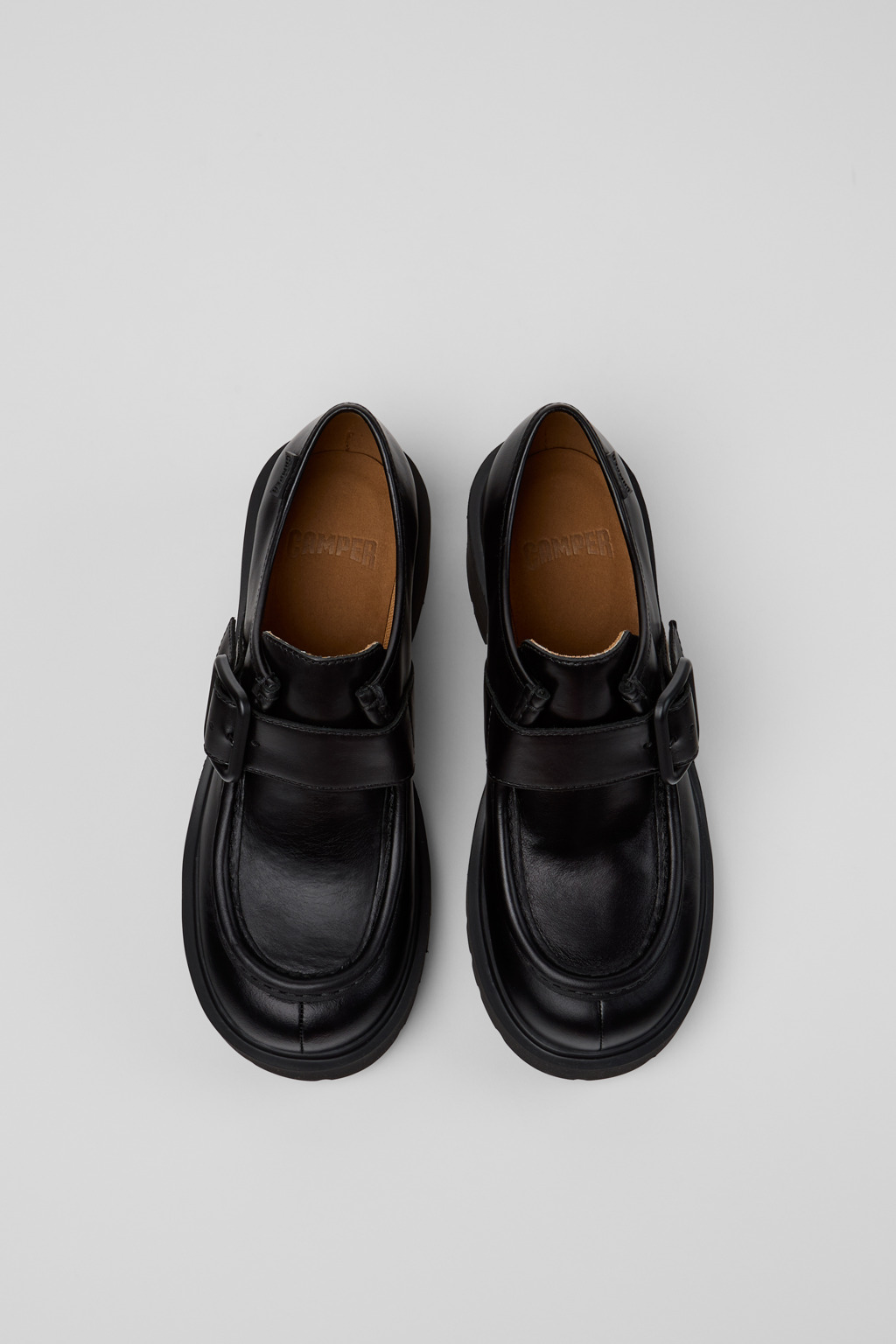 Milah Black Leather Shoes for Women. - Image 4