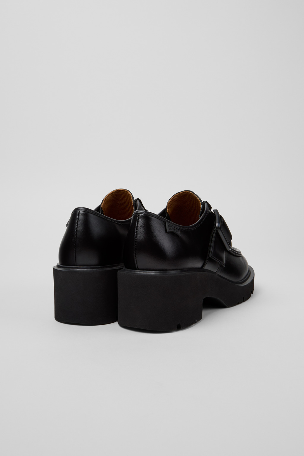 Milah Black Leather Shoes for Women. - Image 3