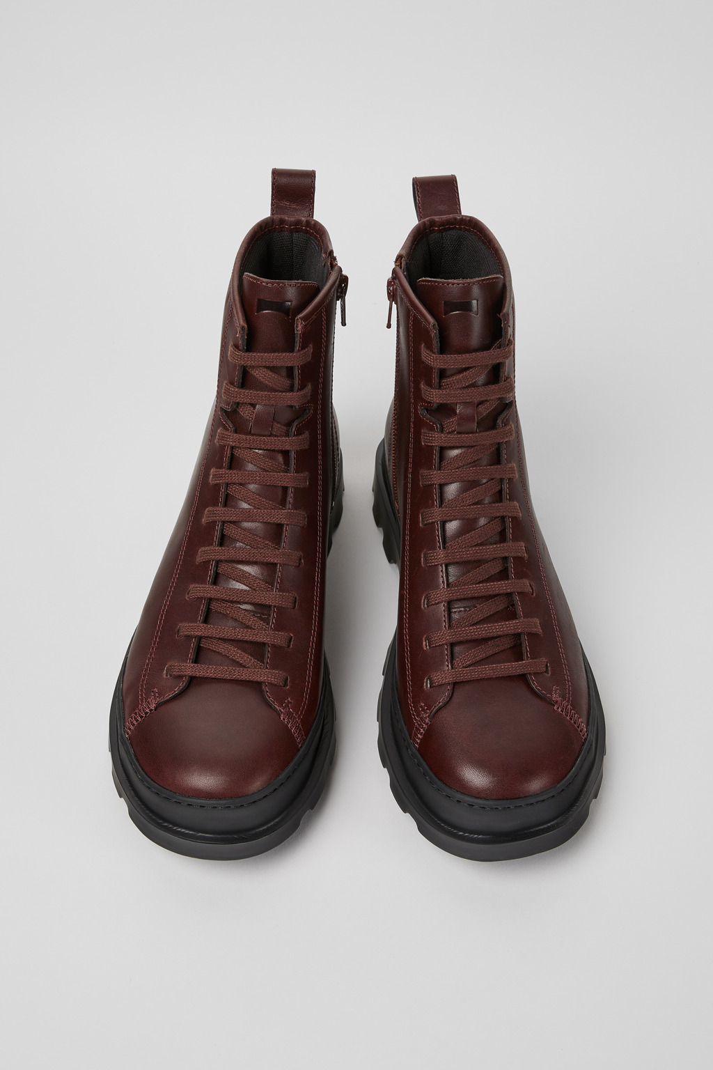 Brutus Burgundy leather lace-up boots - Image 4