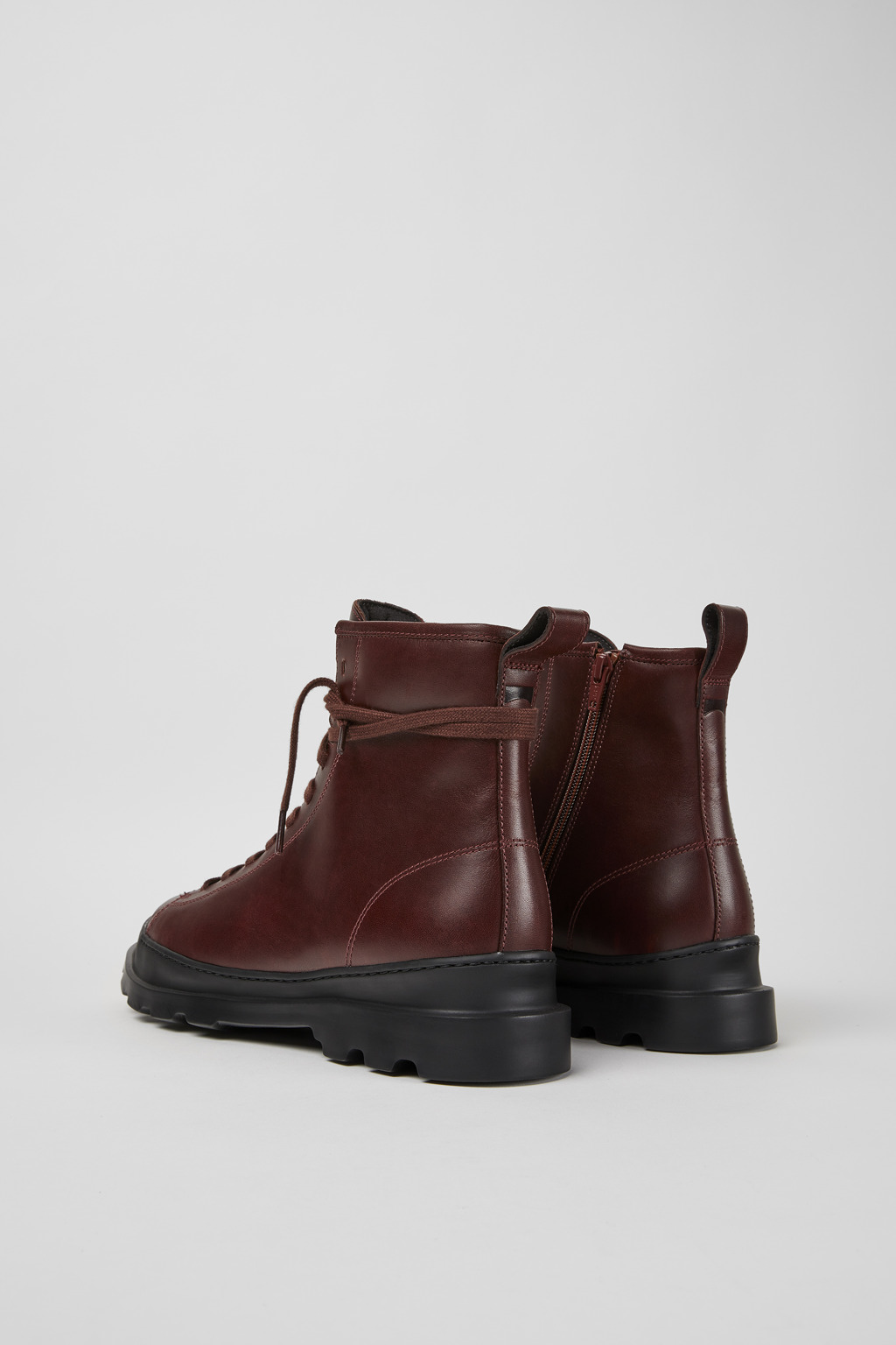 Brutus Burgundy leather lace-up boots - Image 3