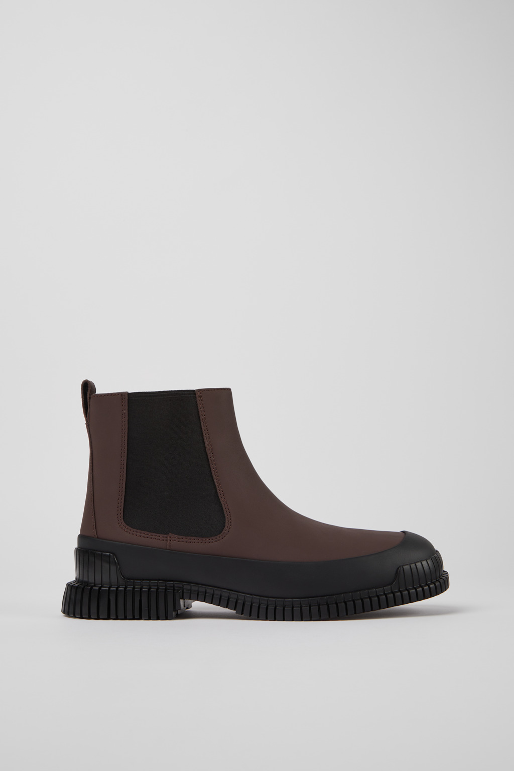 Pix Brown and black leather Chelsea boots for men - Image 2