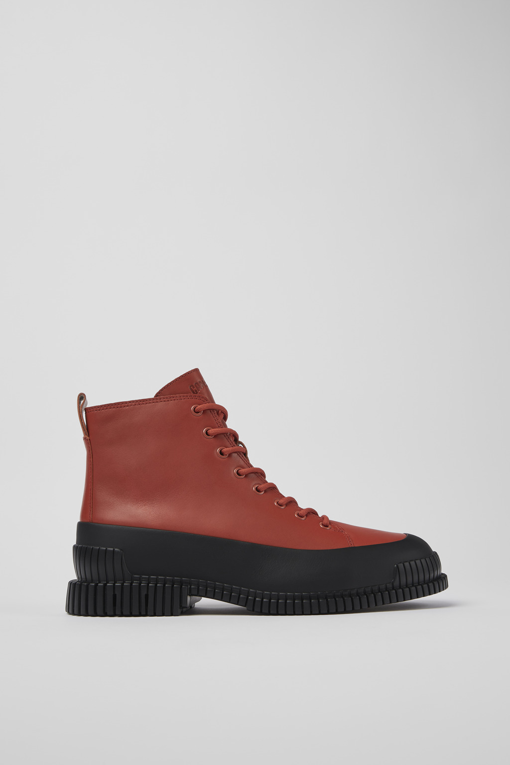 Pix Brown and black leather lace-up boots for men - Image 2