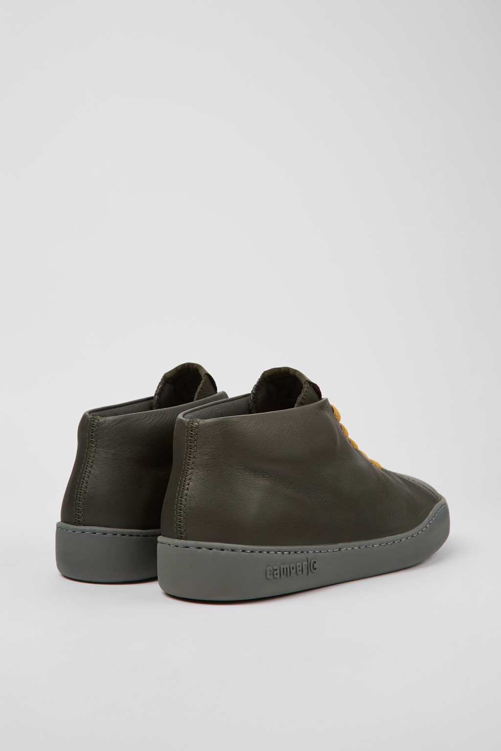 Peu Touring Green leather sneakers for men - Image 3