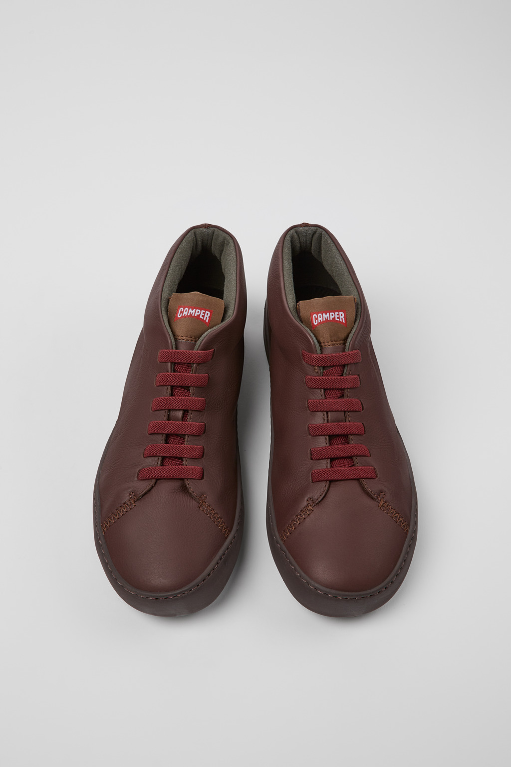Peu Touring Brown leather sneakers for men - Image 4