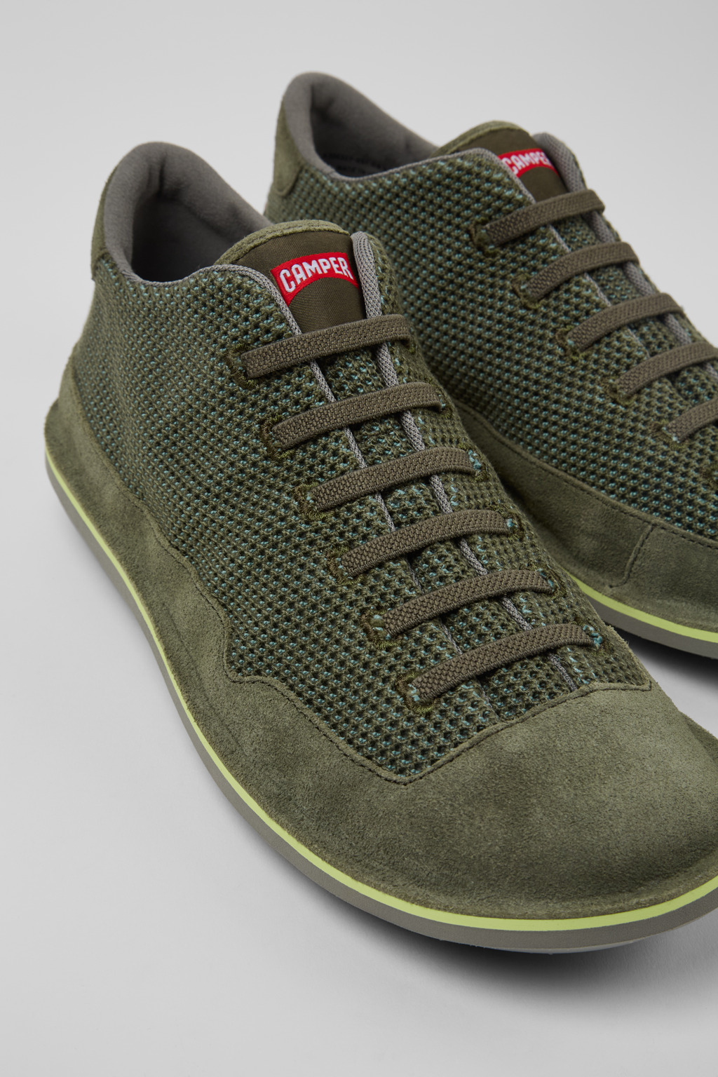 Beetle Green TENCEL™ Nubuck Ankle Boots for Men.