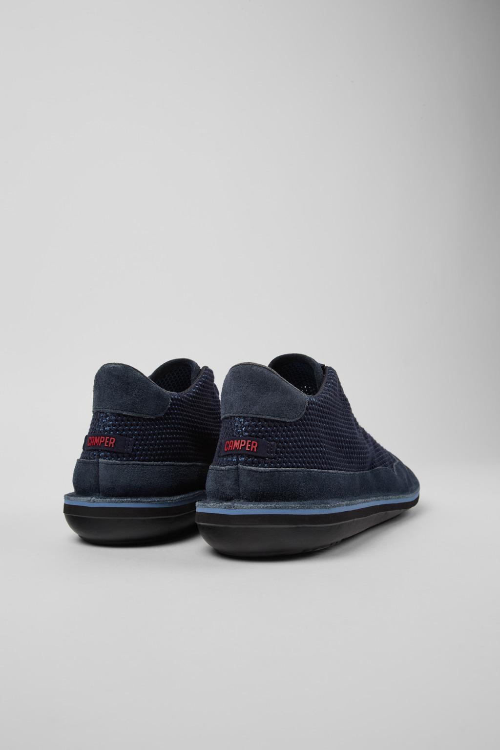 Beetle Blue TENCEL™ Mesh and Nubuck Ankle Boots for Men. - Image 3
