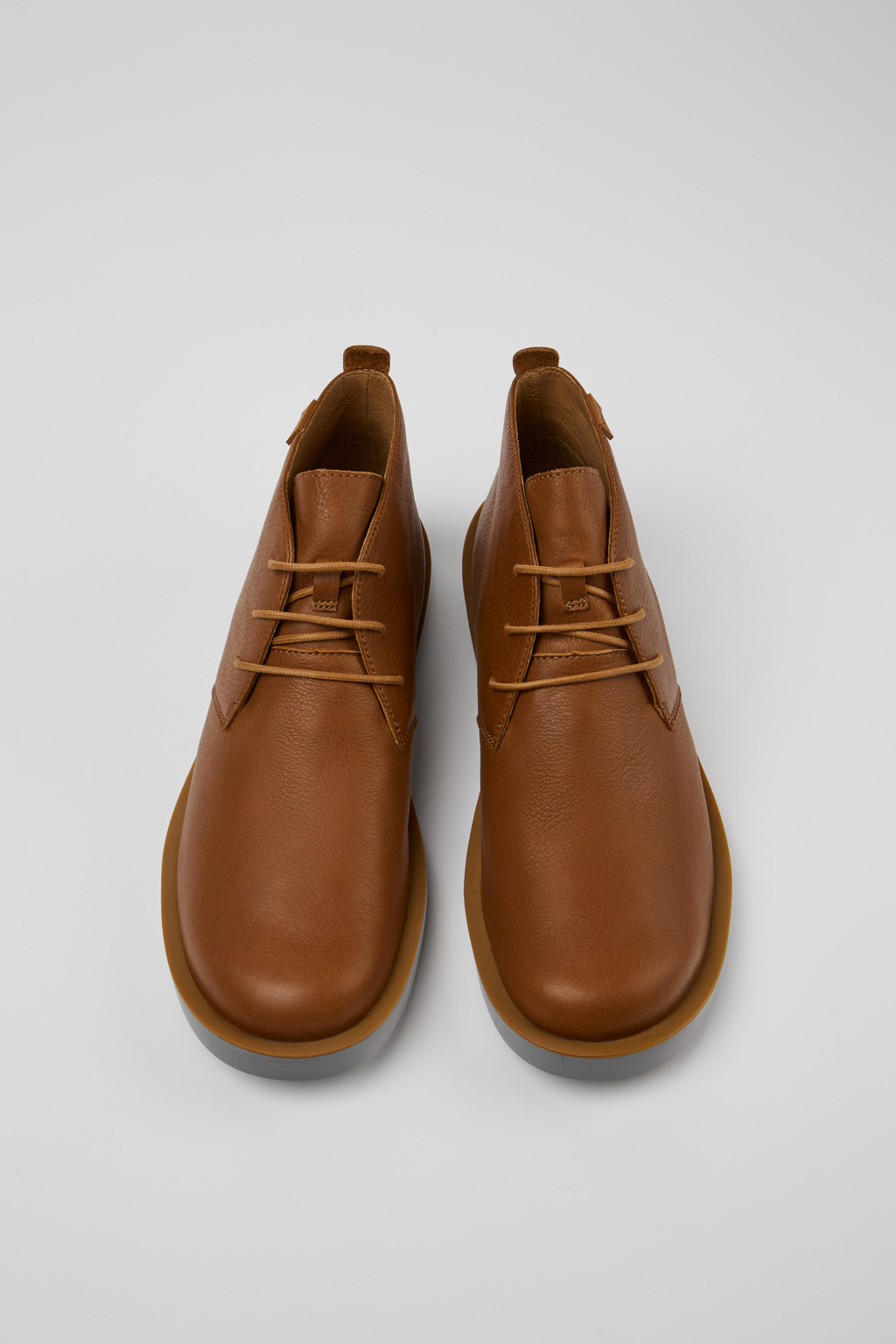 Wagon Brown Leather Ankle Boots for Men. - Image 4