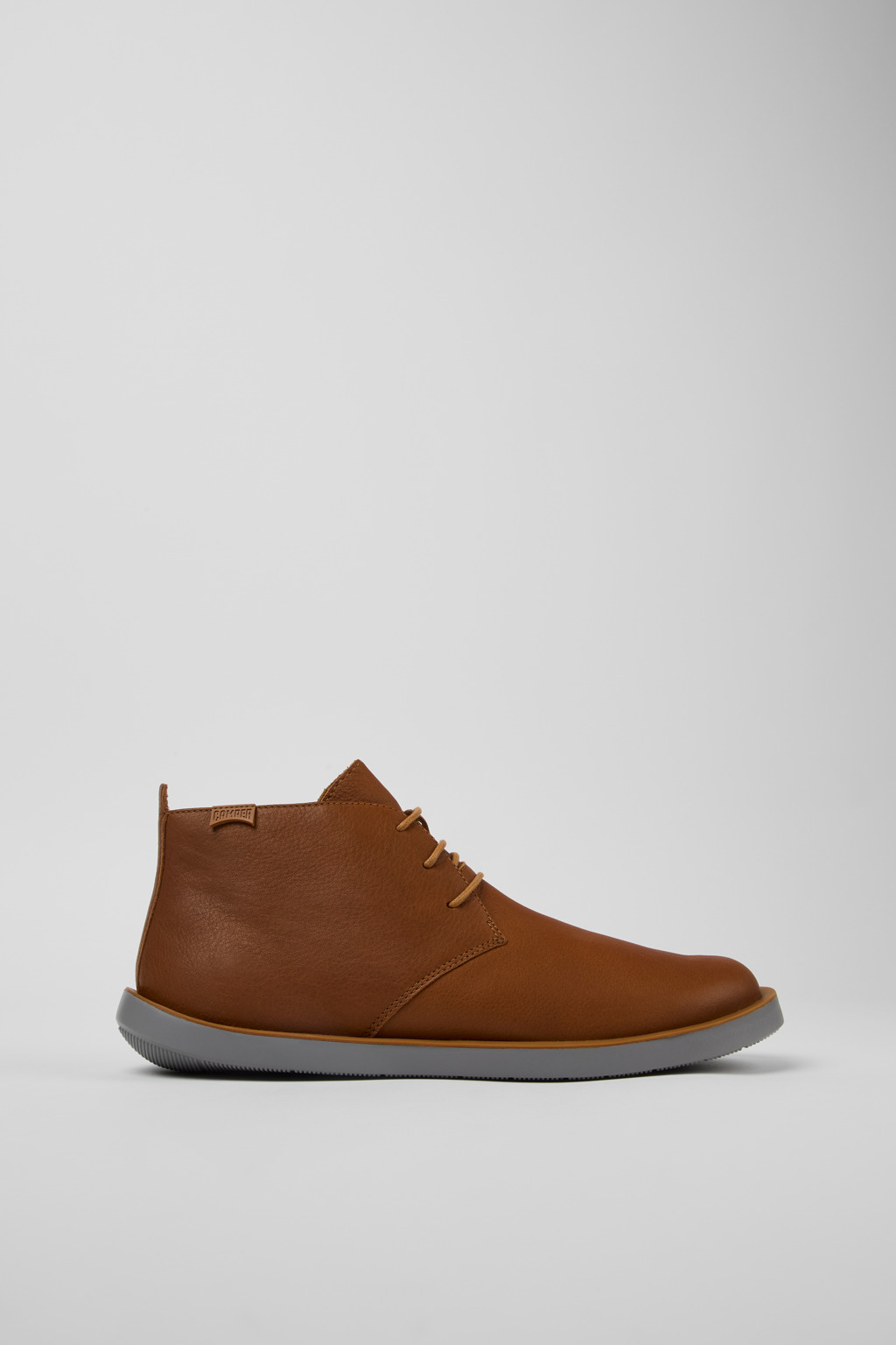 Wagon Brown Leather Ankle Boots for Men. - Image 2