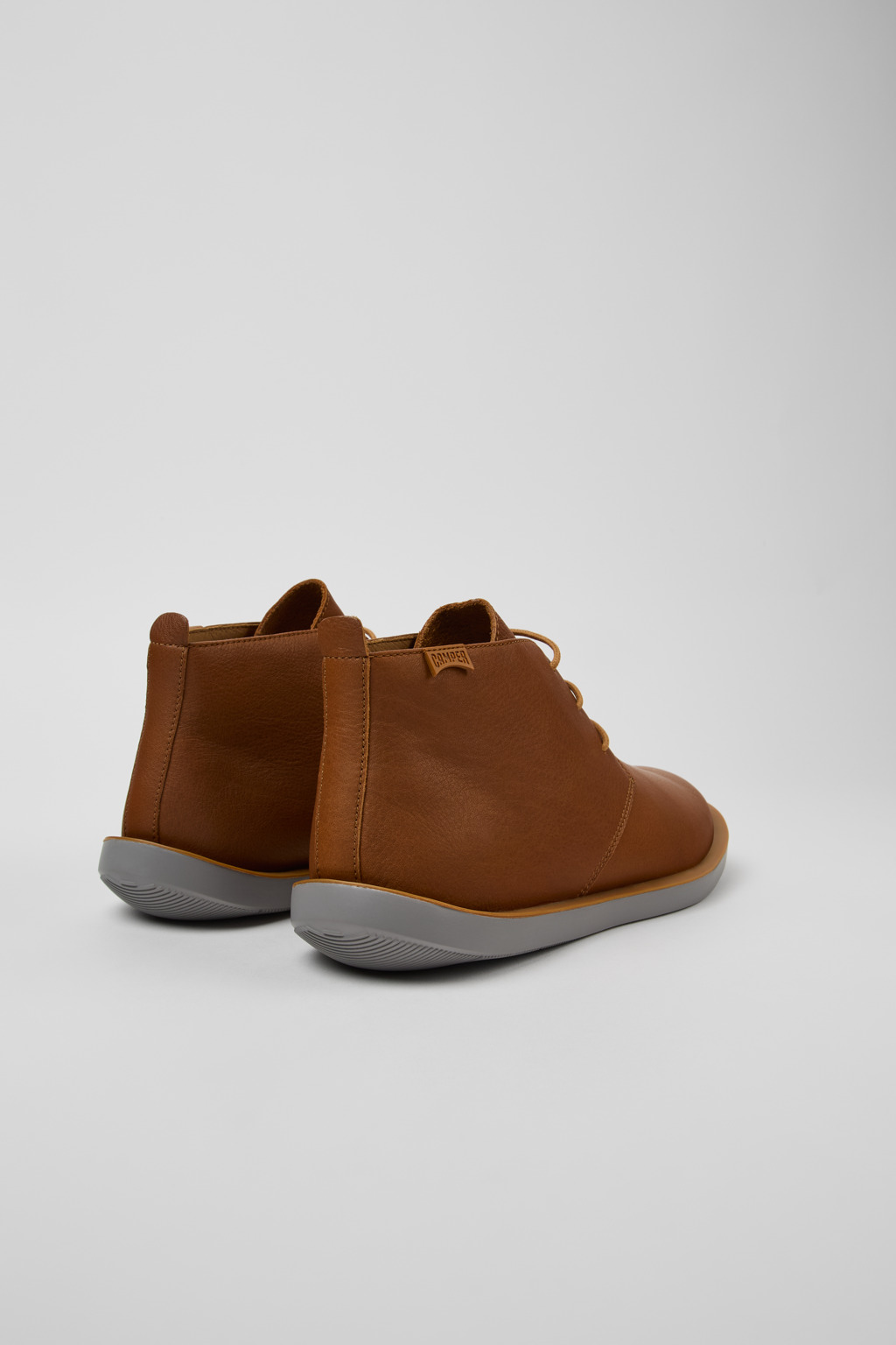 Wagon Brown Leather Ankle Boots for Men. - Image 3
