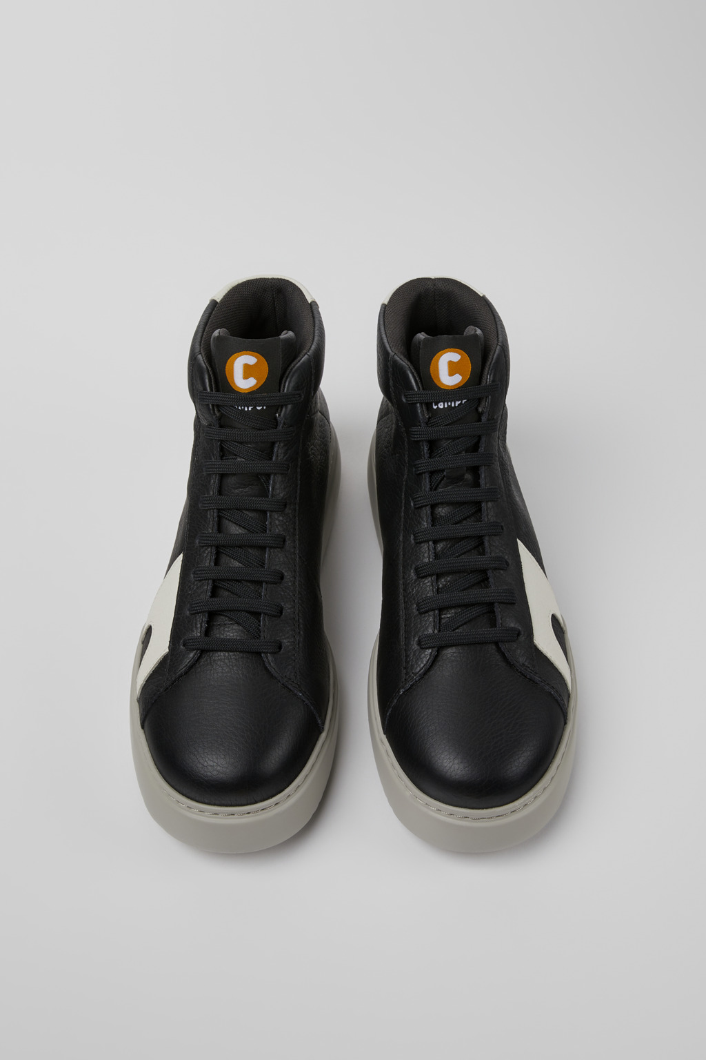 Runner K21 Black and white leather sneakers - Image 4