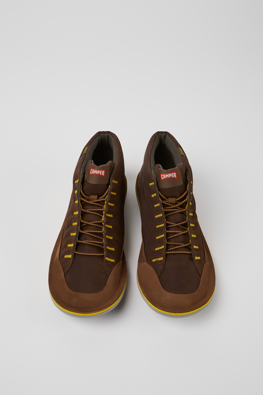 Beetle Brown textile and nubuck ankle boots for men - Image 4