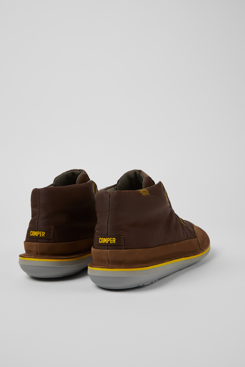 Beetle Brown textile and nubuck ankle boots for men - Image 3