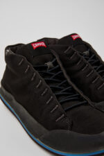 Beetle Black Textile and Nubuck Ankle Boots for Men.
