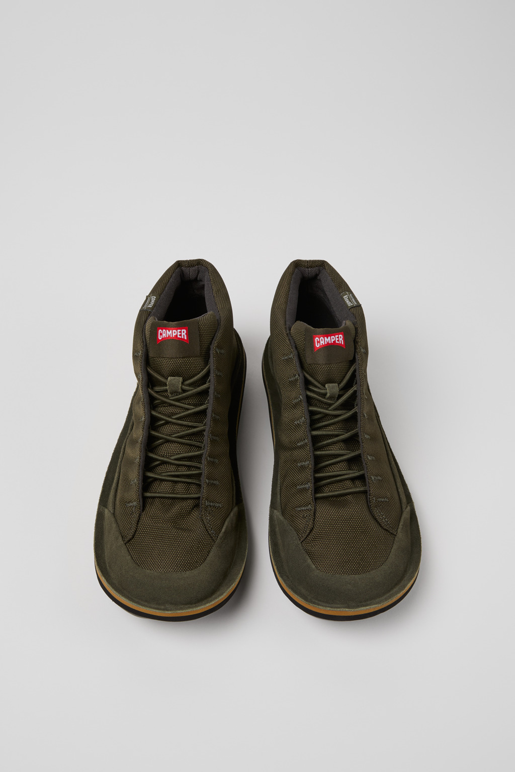 Beetle Green Textile and Nubuck Ankle Boots for Men. - Image 4