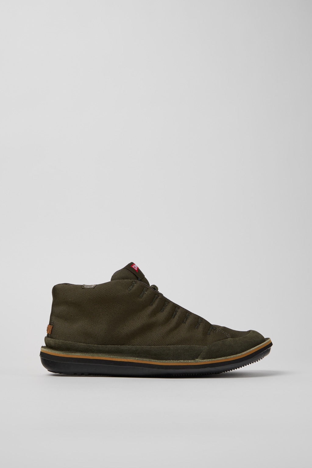 Beetle Green Textile and Nubuck Ankle Boots for Men. - Image 2