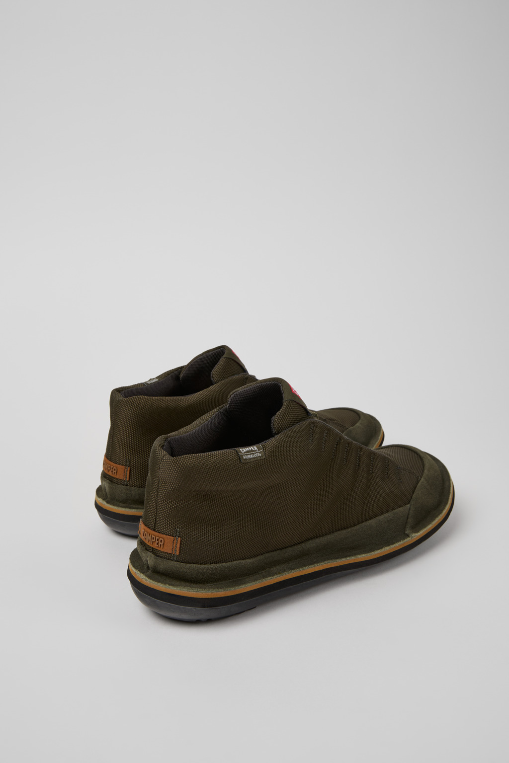 Beetle Green Textile and Nubuck Ankle Boots for Men. - Image 3