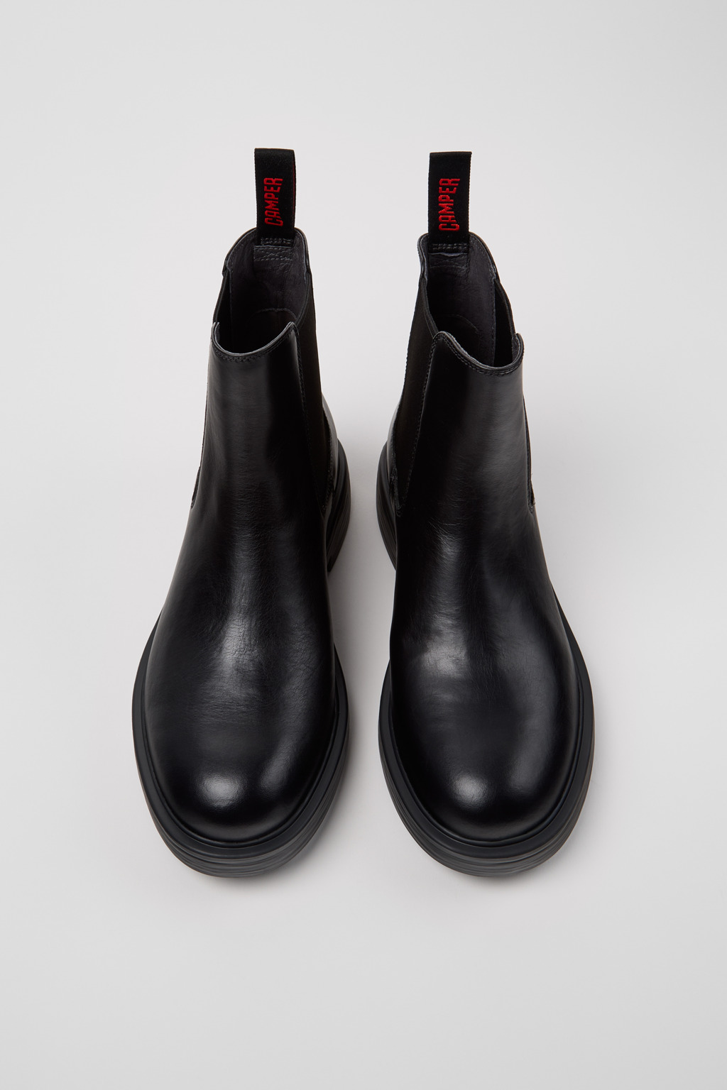 Dean Black Leather Ankle Boots for Men. - Image 4