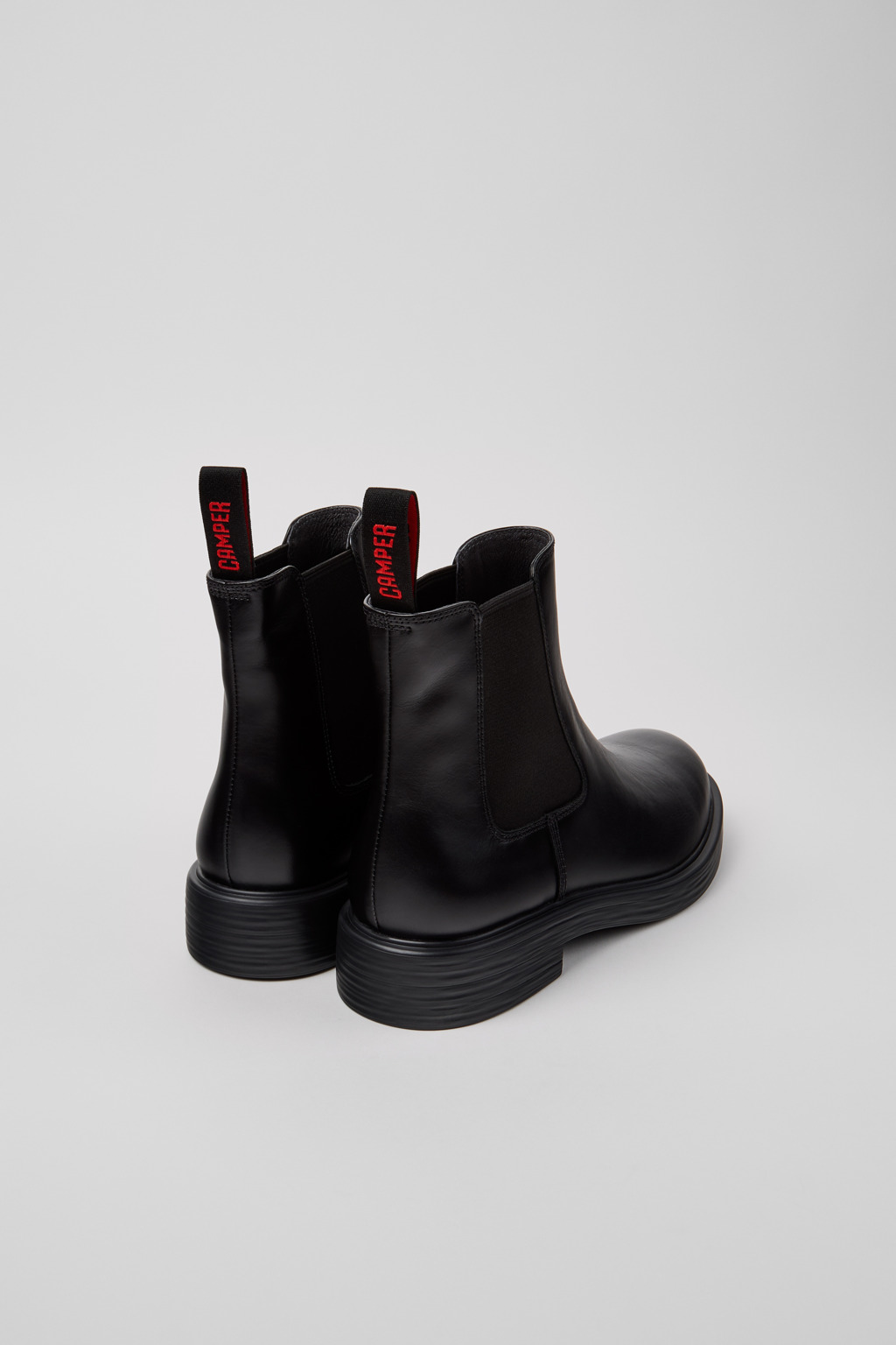 Dean Black Leather Ankle Boots for Men. - Image 3