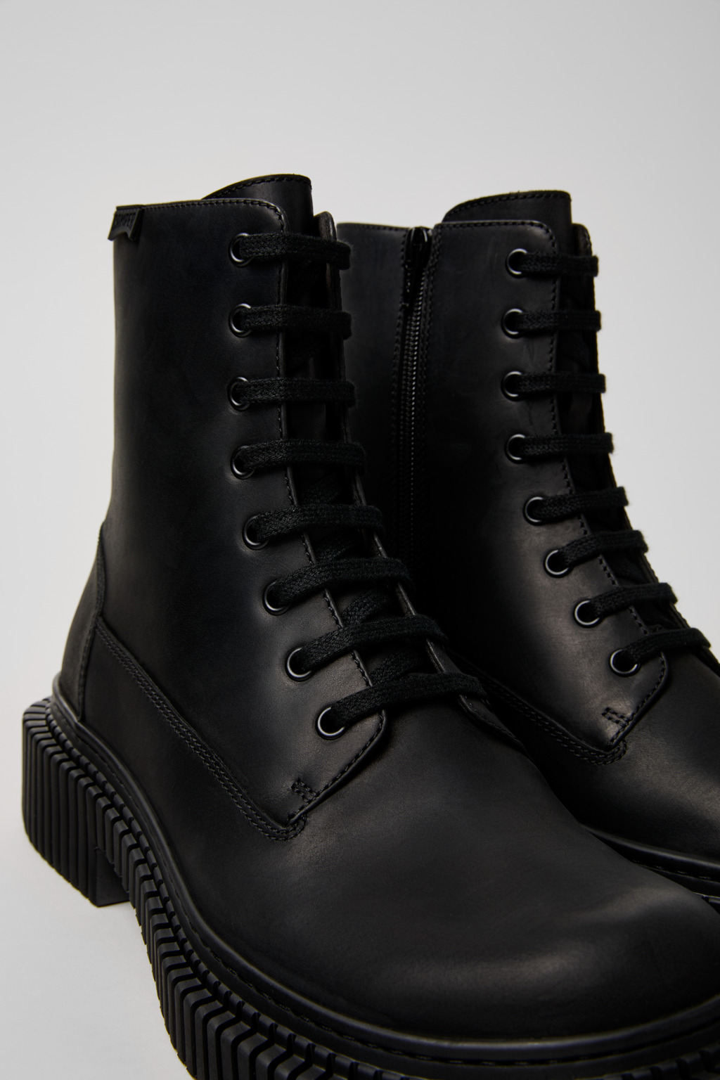 Pix Berlin Black Nubuck Mid Boots for Men.