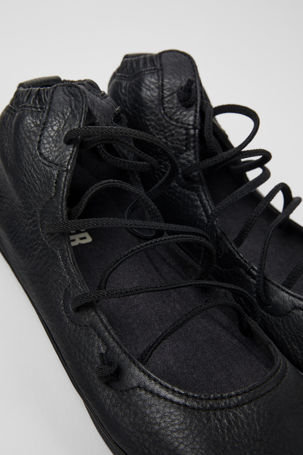 Right Black Leather Ankle Boots for Women.