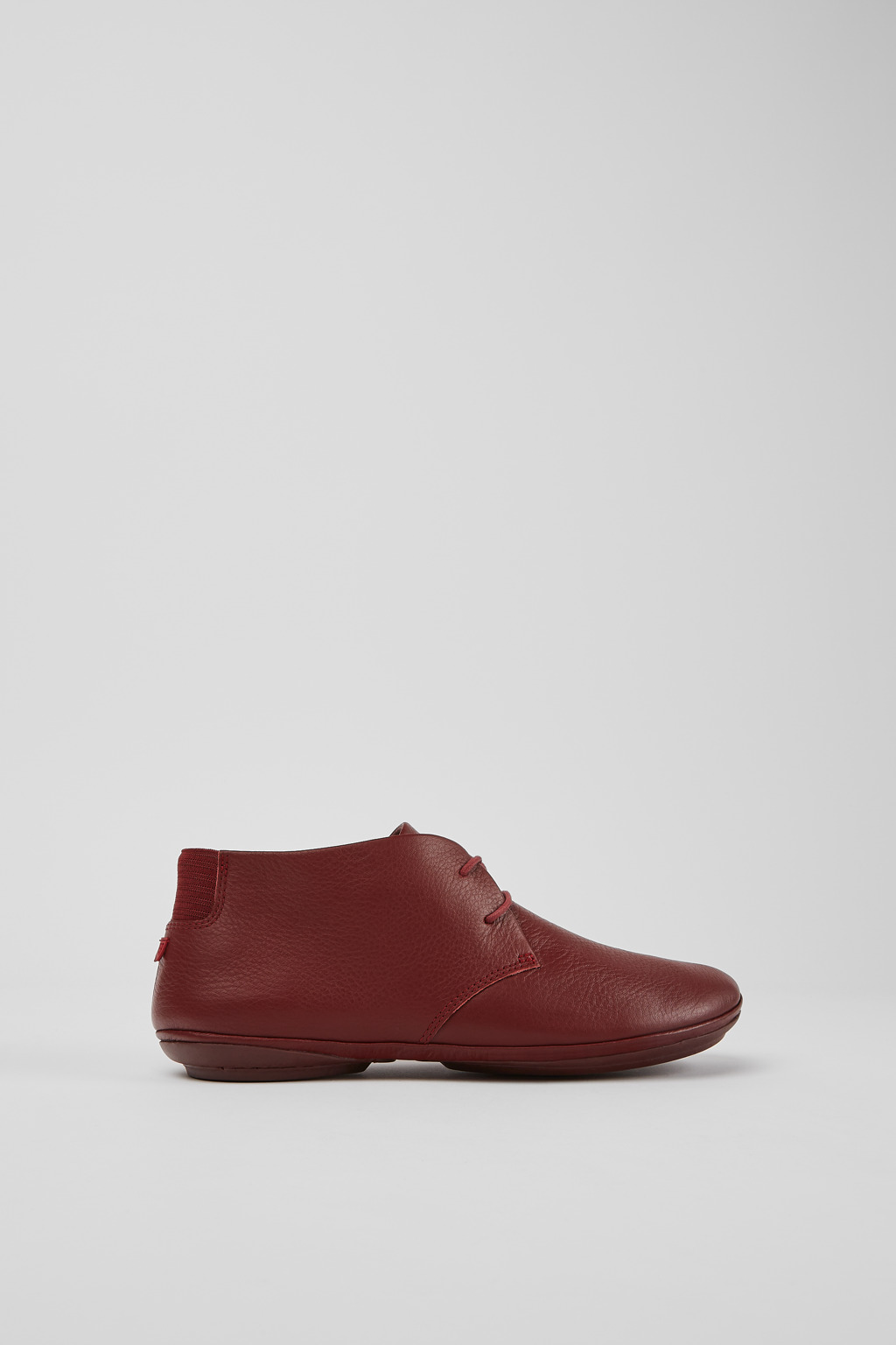 Right Burgundy leather shoes for women - Image 2