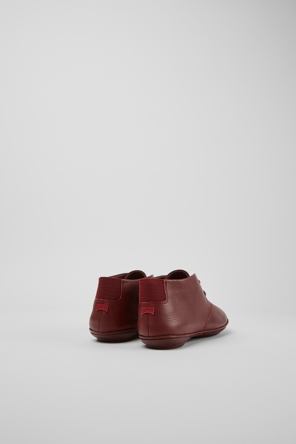 Right Burgundy leather shoes for women - Image 3