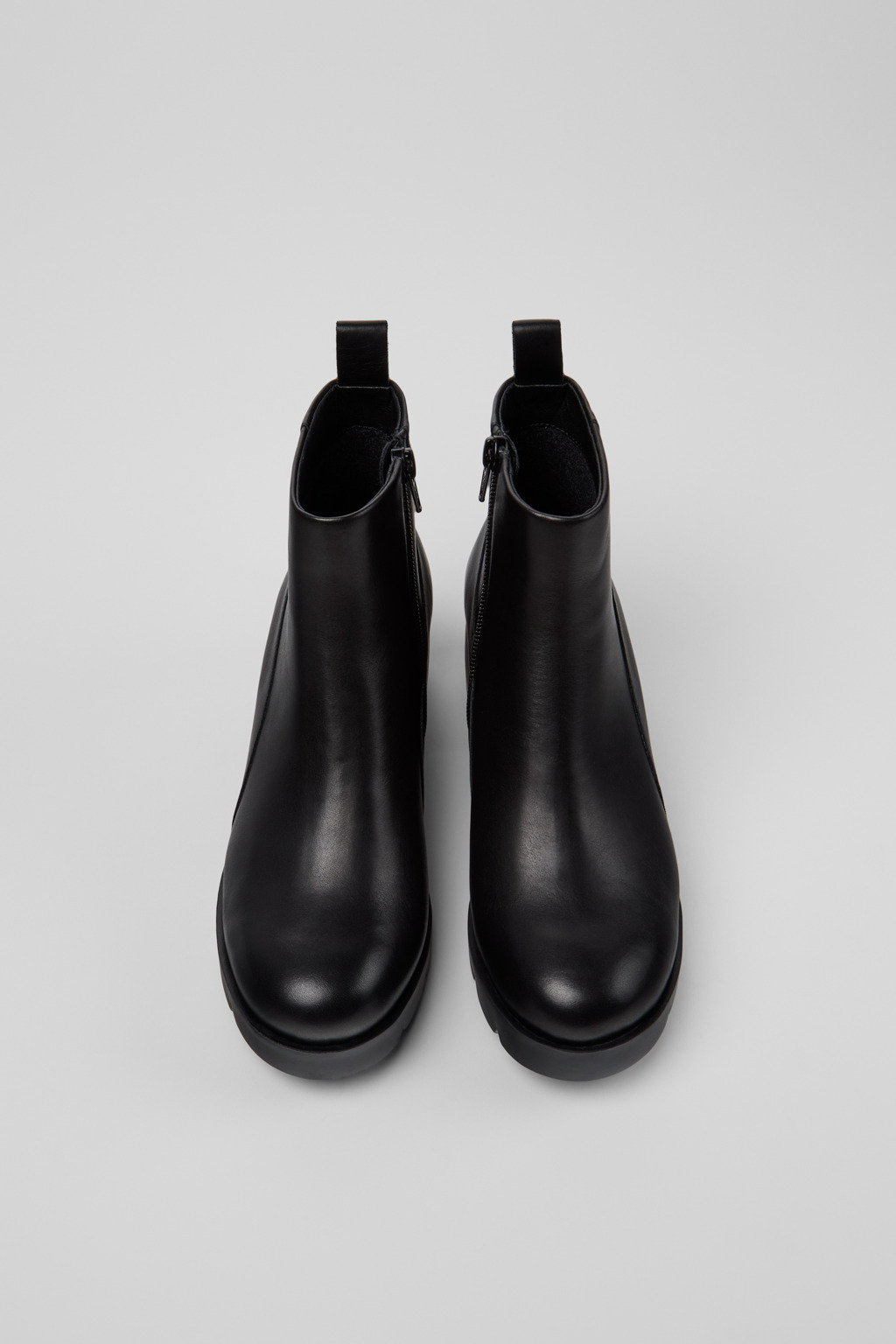Wanda Black Leather Ankle Boots for Women. - Image 4