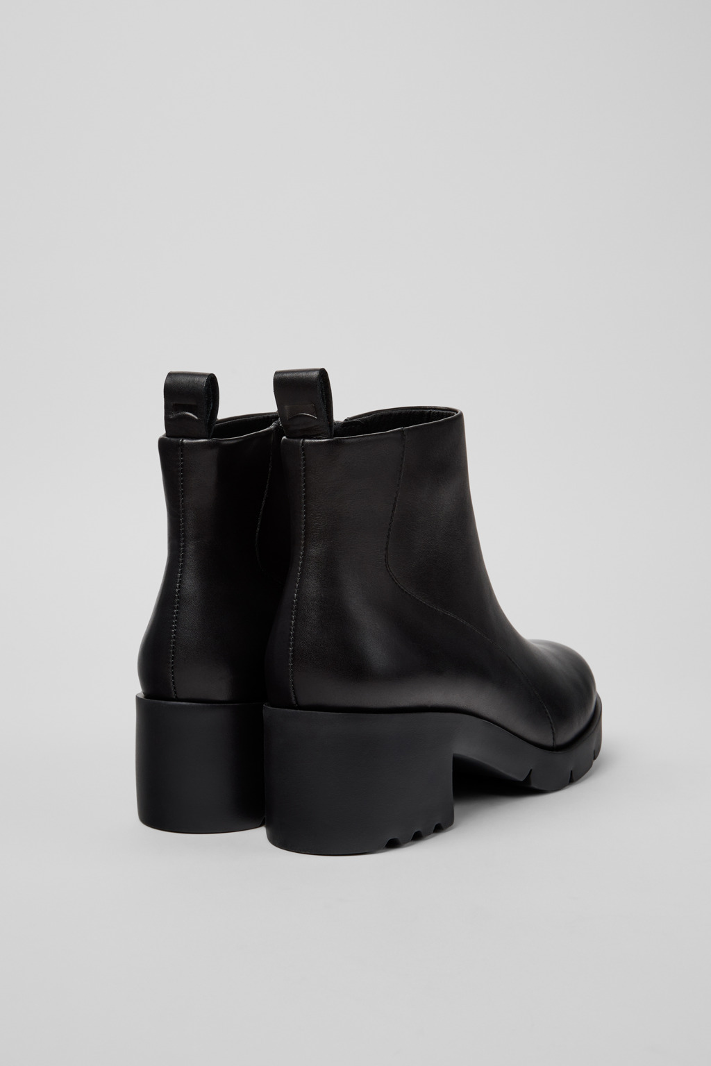 Wanda Black Leather Ankle Boots for Women. - Image 3
