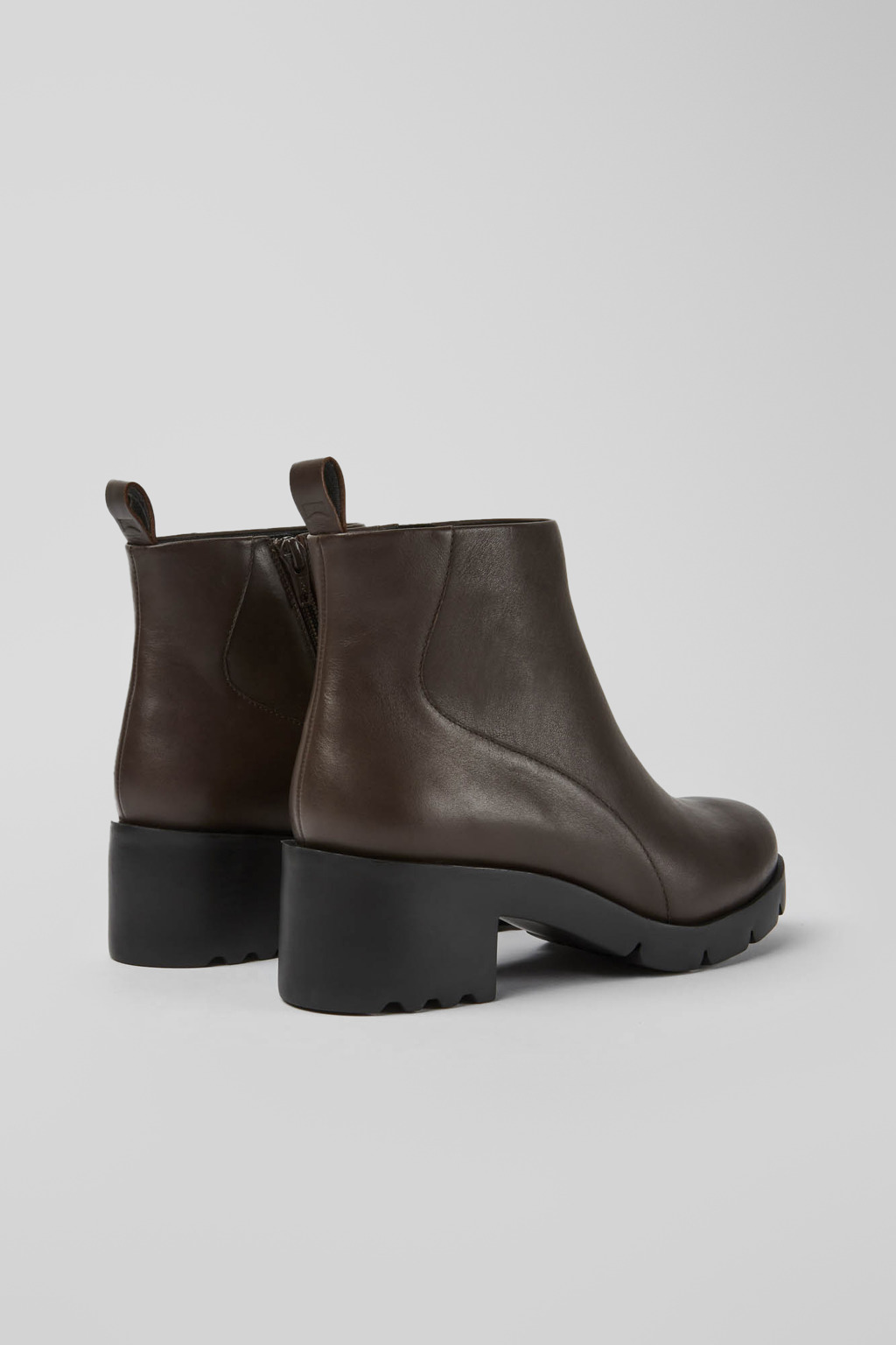 Wanda Dark brown zip ankle boot for women - Image 3