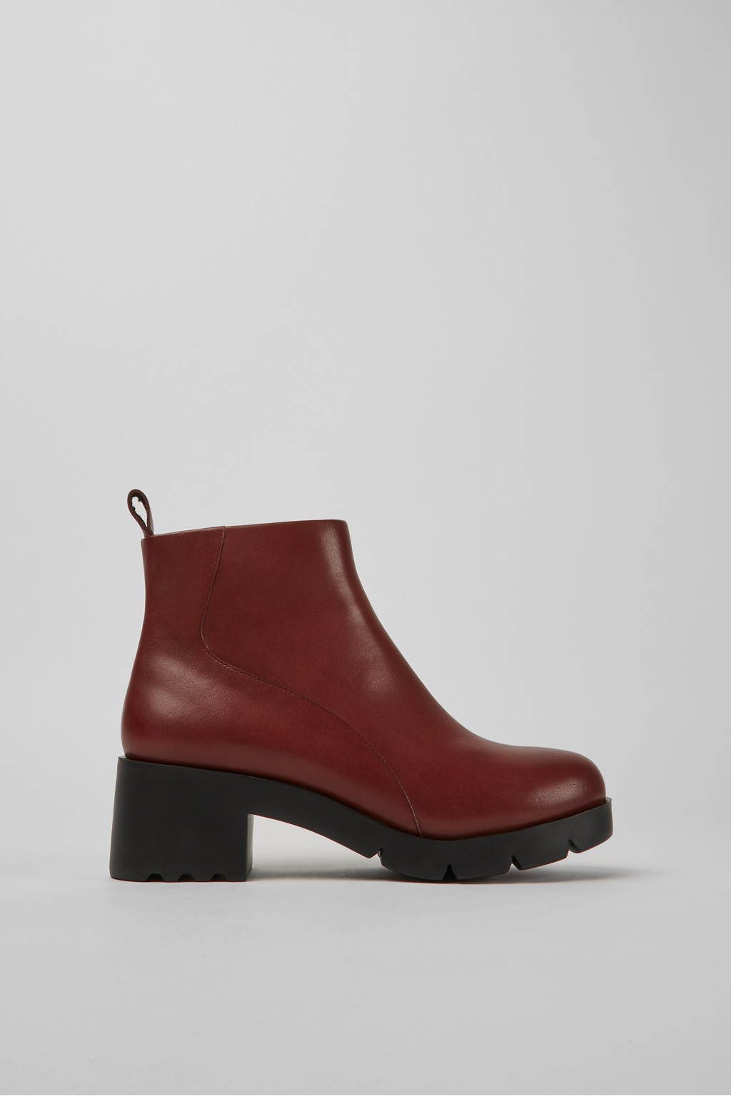 Wanda Red-brown zip ankle boot for women - Image 2