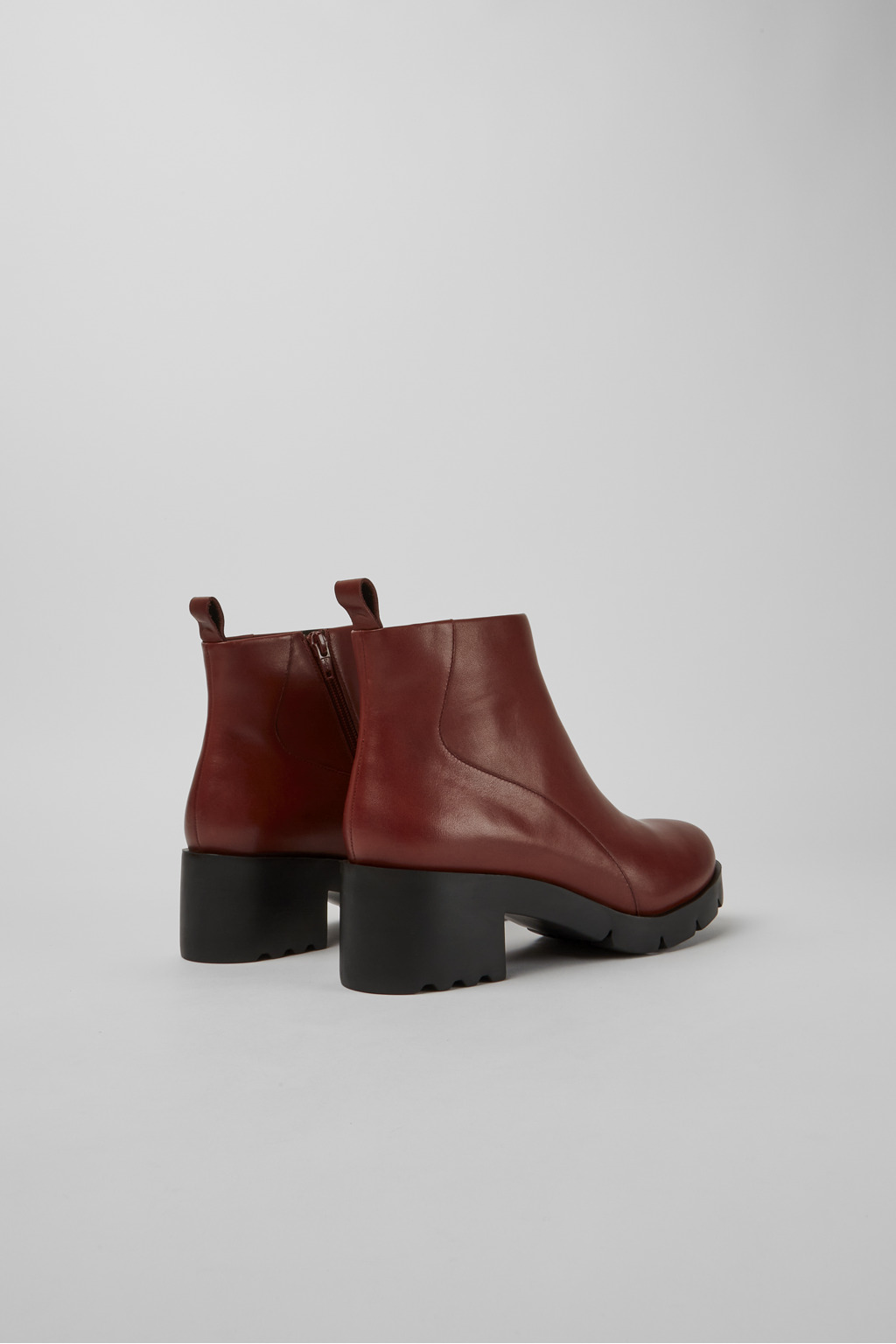 Wanda Red-brown zip ankle boot for women - Image 3