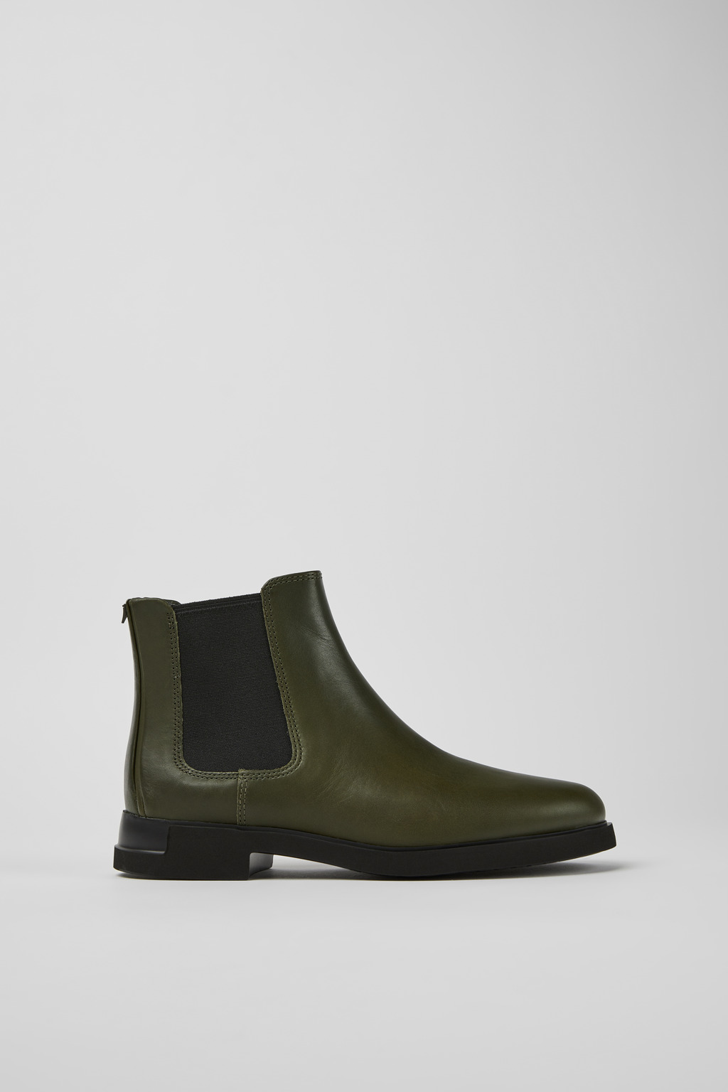 Iman Dark green leather Chelsea boots for women - Image 2