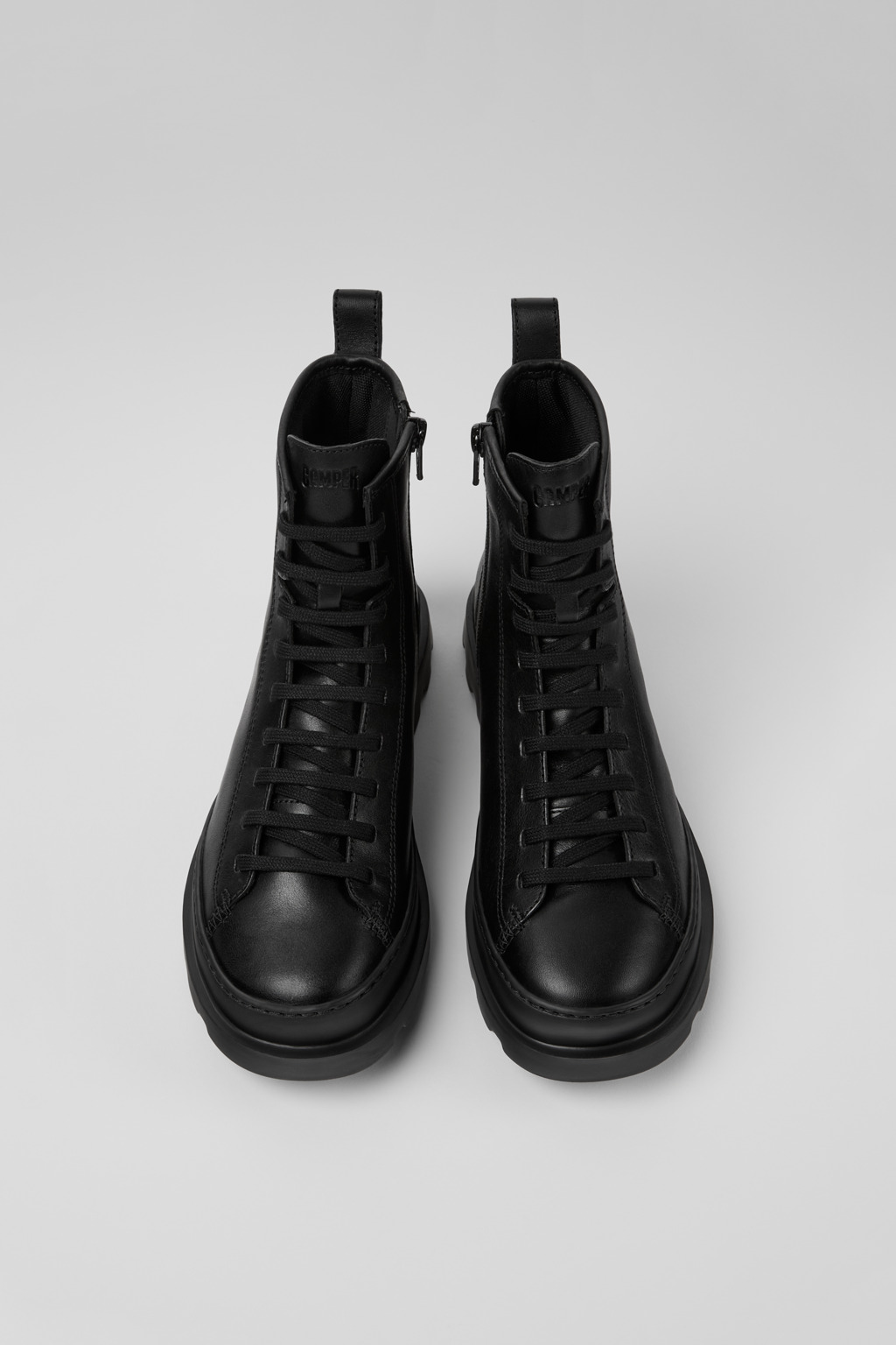 Brutus Black Leather Mid Boots for Women. - Image 4