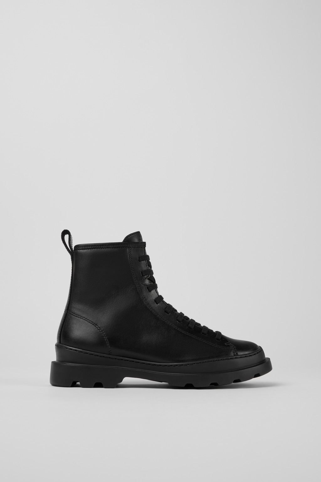 Brutus Black Leather Mid Boots for Women. - Image 2