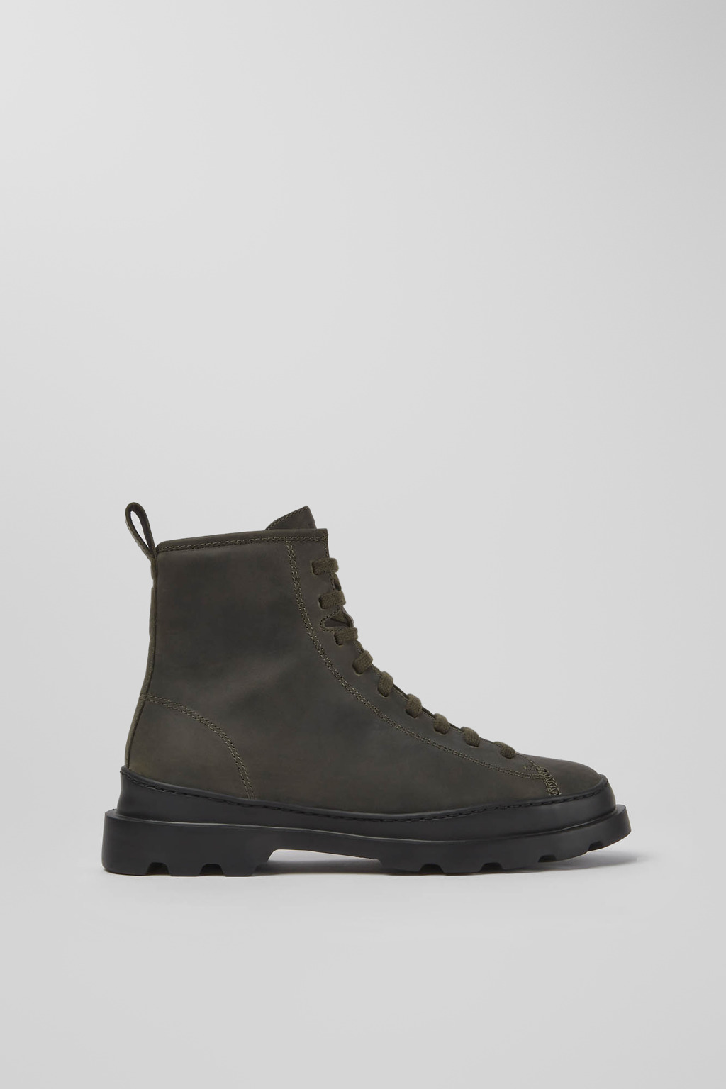 Brutus Dark green waxed nubuck lace-up boots - Image 2