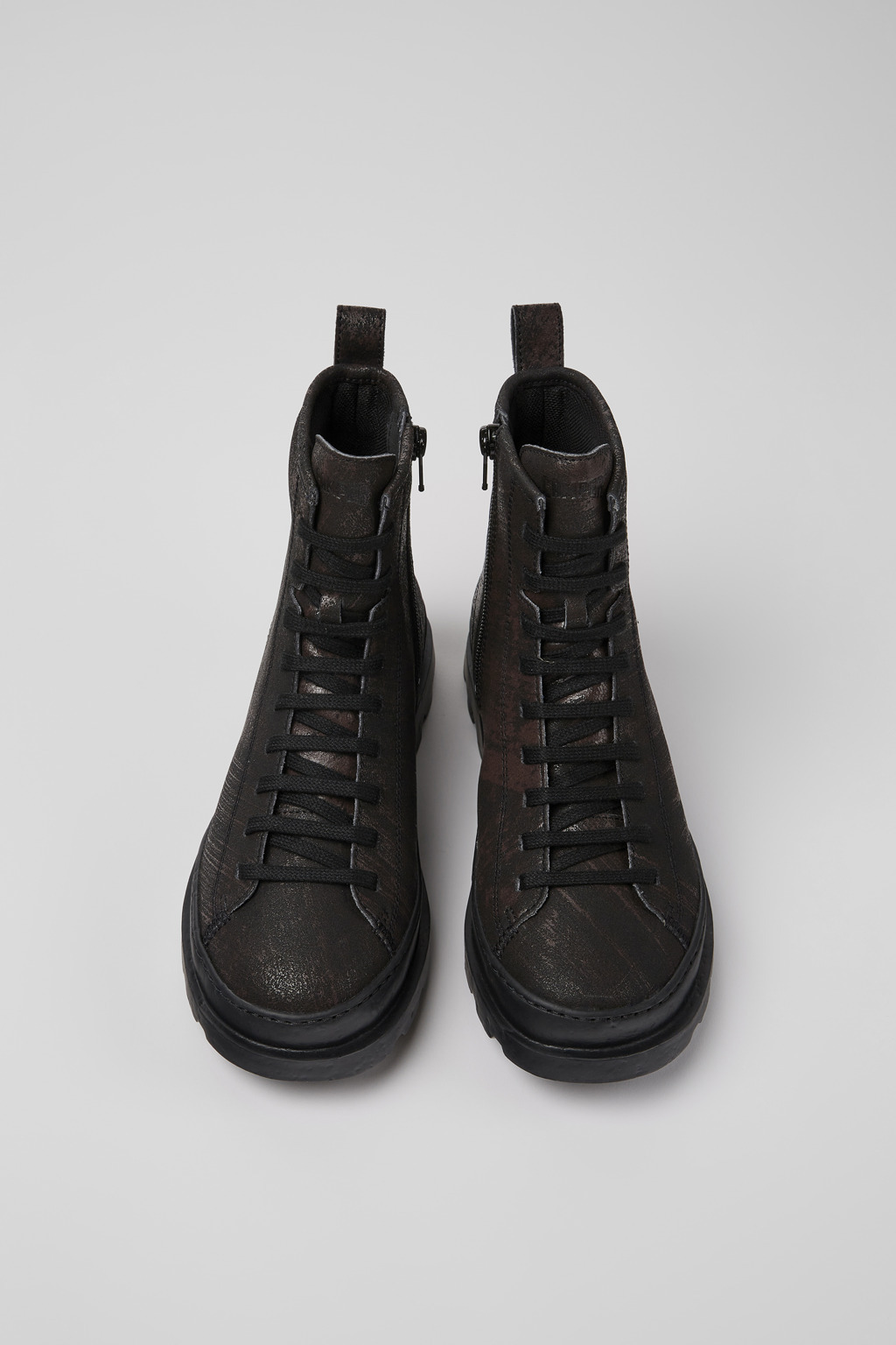 Brutus Black-brown brushed nubuck boots for women - Image 4