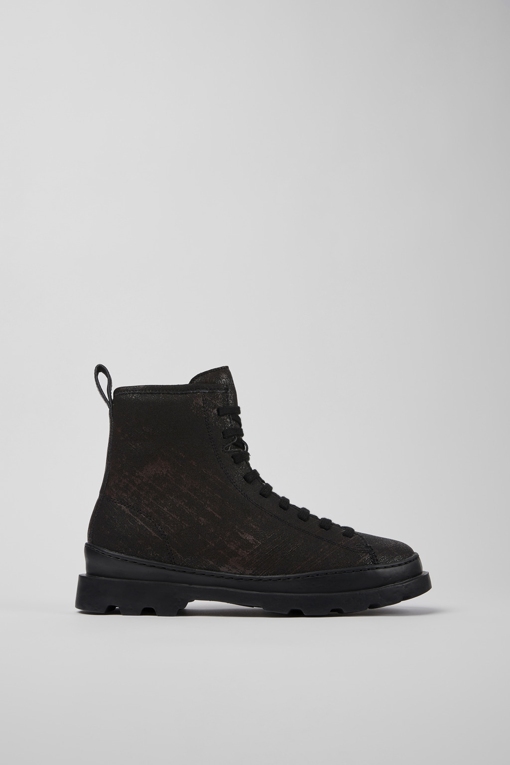 Brutus Black-brown brushed nubuck boots for women - Image 2