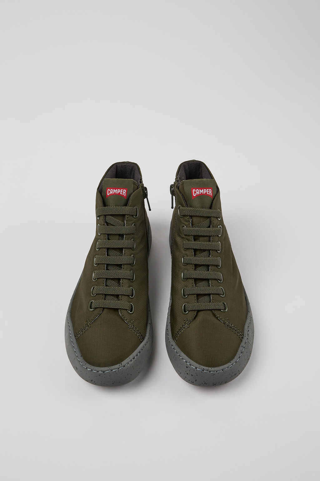 Peu Touring Green textile ankle boots for women - Image 4