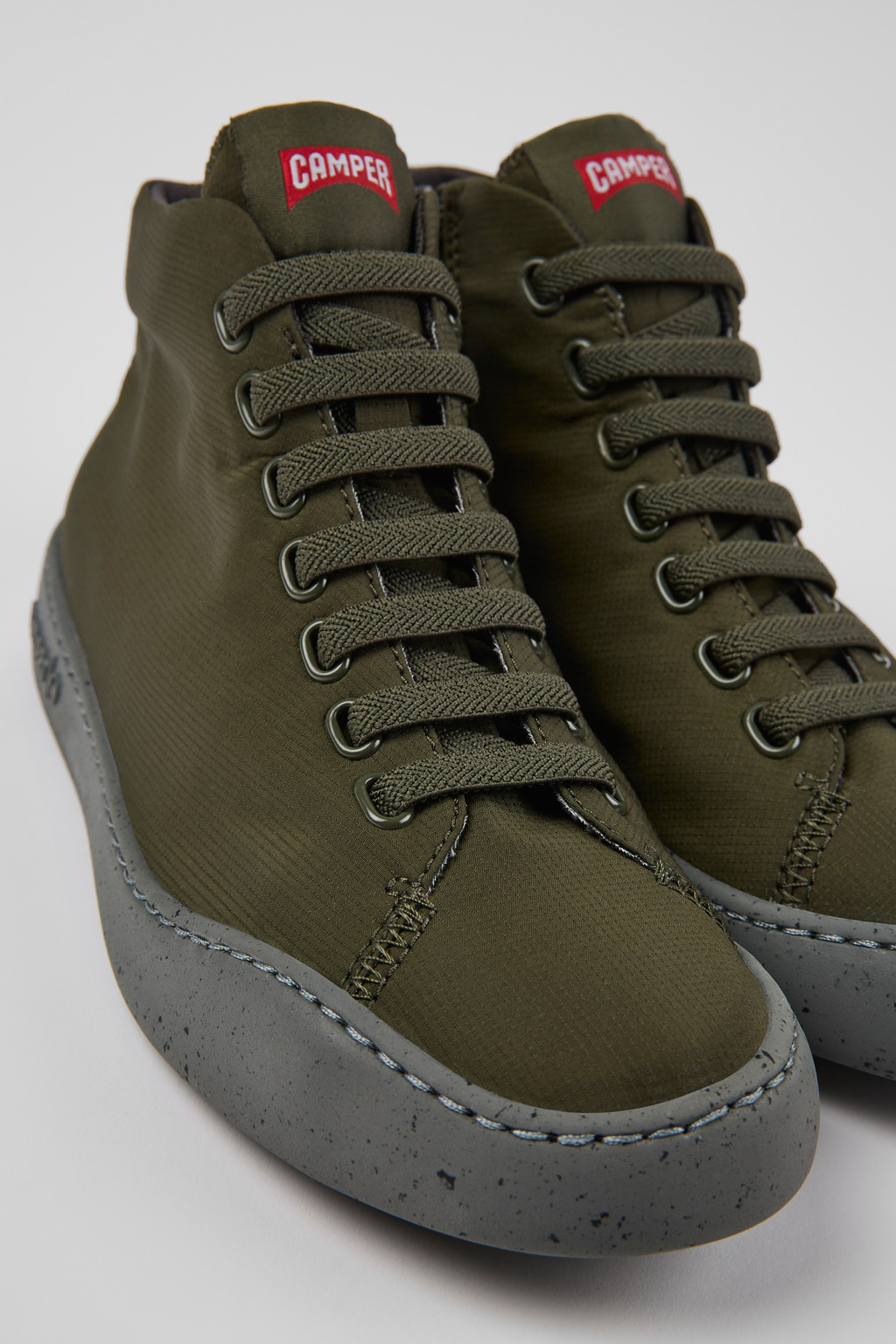 Peu Touring Green textile ankle boots for women