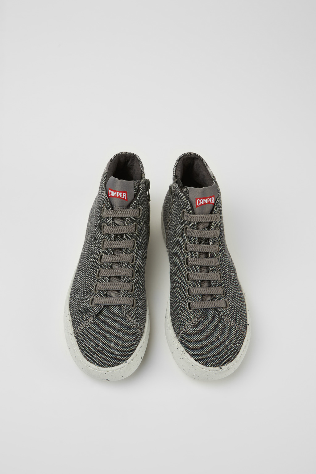 Peu Touring Gray and black recycled wool sneakers for women - Image 4