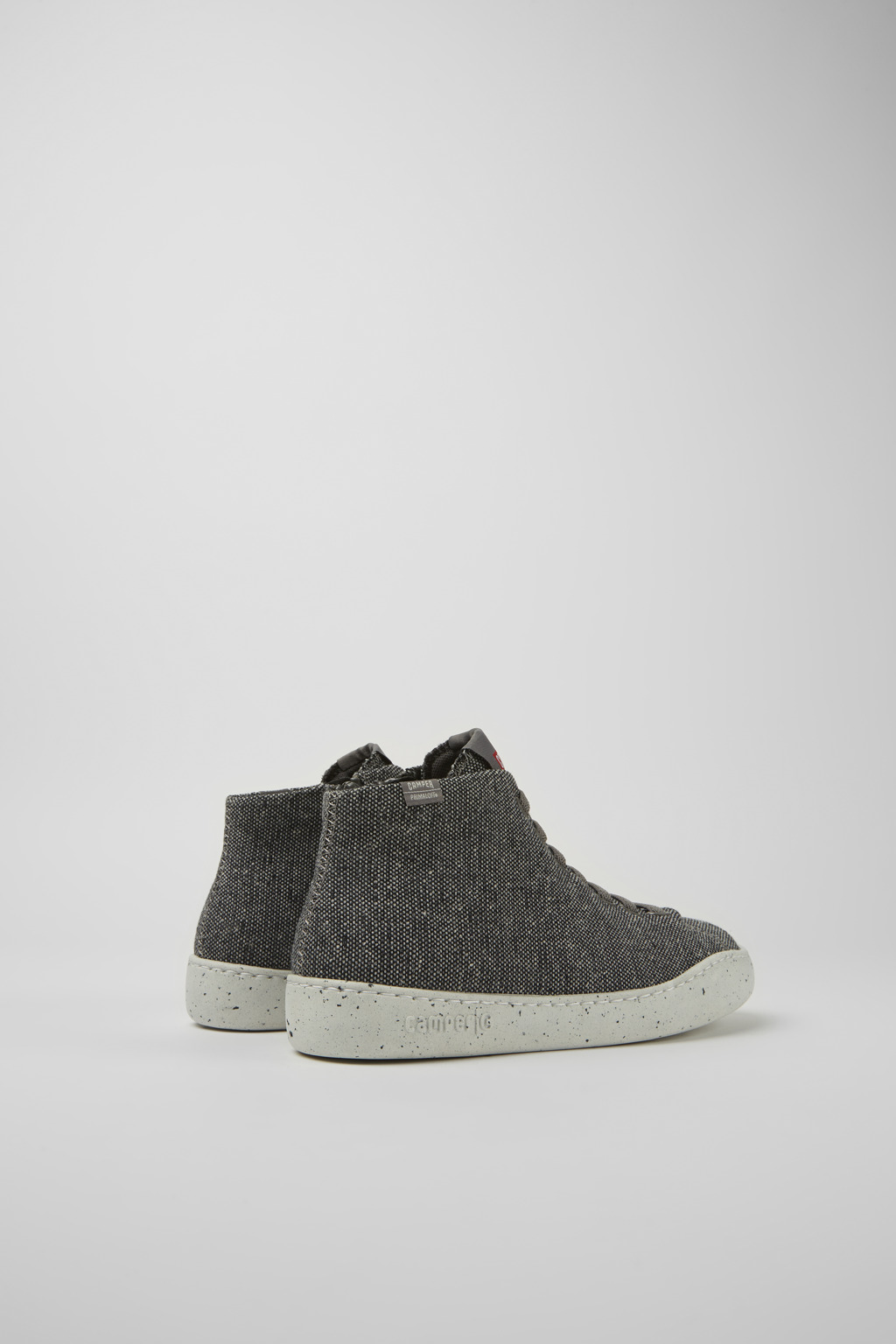 Peu Touring Gray and black recycled wool sneakers for women - Image 3