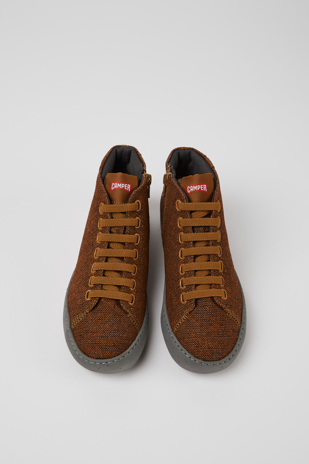 Peu Touring Brown and black recycled wool sneakers for women - Image 4