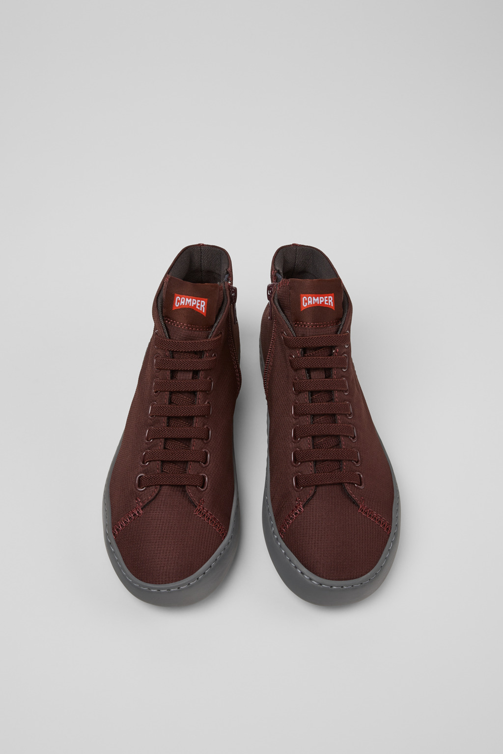 Peu Touring Burgundy Textile Sneaker Booties for Women. - Image 4