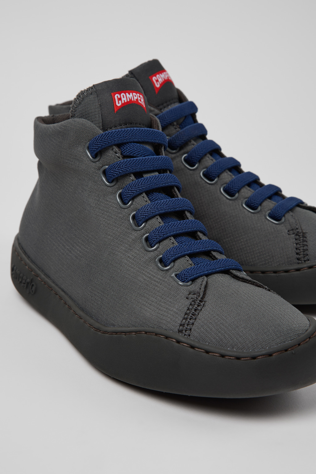 Peu Touring Gray Textile Sneaker Booties for Women.