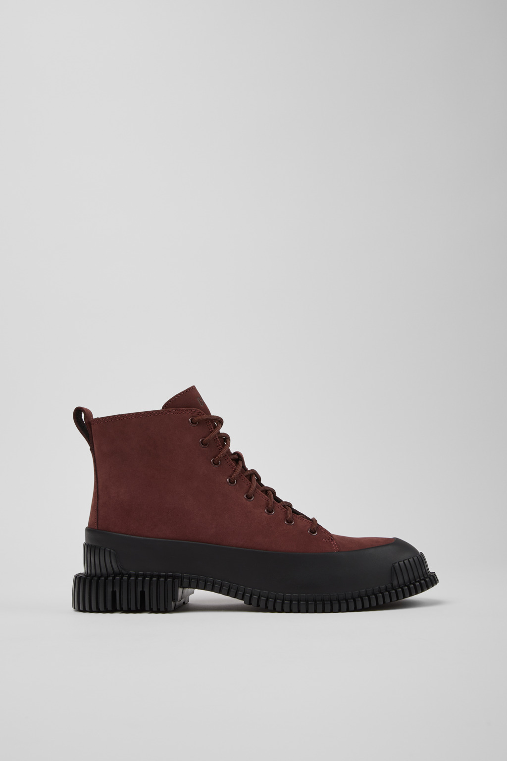 Pix Burgundy Nubuck and Leather Ankle Boots for Women. - Image 2