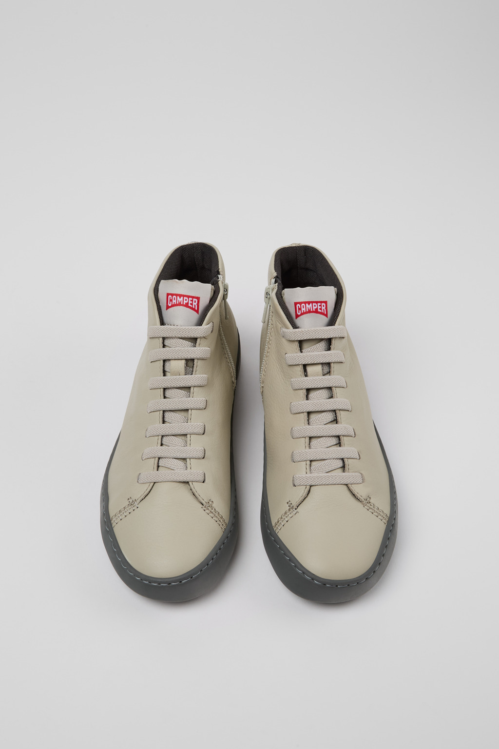 Peu Touring Gray leather ankle boots for women - Image 4